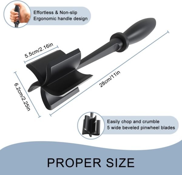 6113zg5bs4L._AC_SL1500_ Best Meat Chopper Review TMEDW Heat Resistant Nylon Masher for Ground Beef