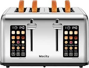 61BHhwyQAgL.__AC_SX300_SY300_QL70_ML2_ Review of Mecity 4 Slice Toaster Touch Screen and Stainless Steel Features
