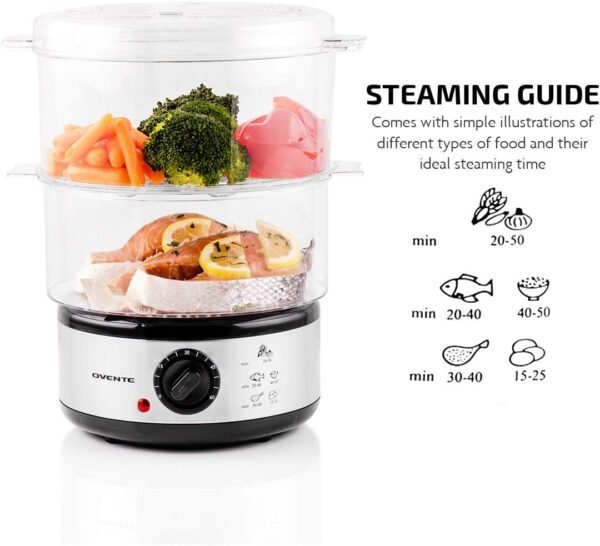 61dcDAc3v0L._AC_SL1200_ OVENTE Electric Food Steamer FS62S Review Compact 2-Tier Design for Healthy Cooking