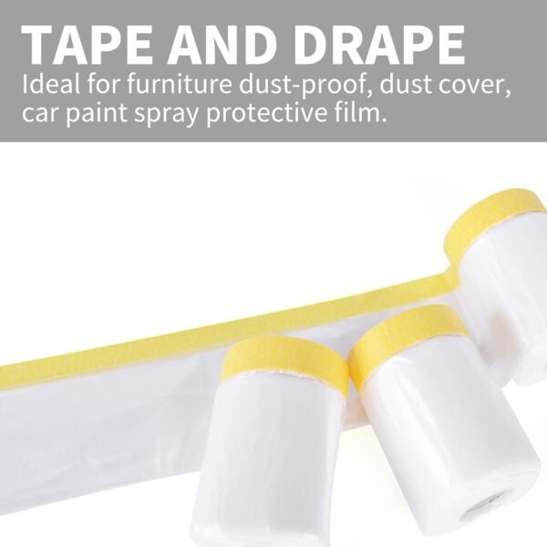 61hlmQVfOFL._SL1500_ Comprehensive Review of ZHOU ZHI Pre-Taped Masking Film for Painting and Protection