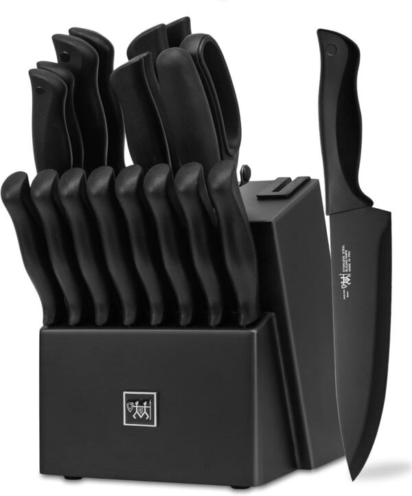 61o2CNWDKqL._AC_SL1500_ Review of HUNTER.DUAL Kitchen Knife Set with Block Self-Sharpening Dishwasher Safe