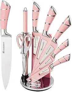 61q0rlZO-DL.__AC_SX300_SY300_QL70_FMwebp_ Review of RETROSOHOO Pink Kitchen Knife Set with Sharpener and Block
