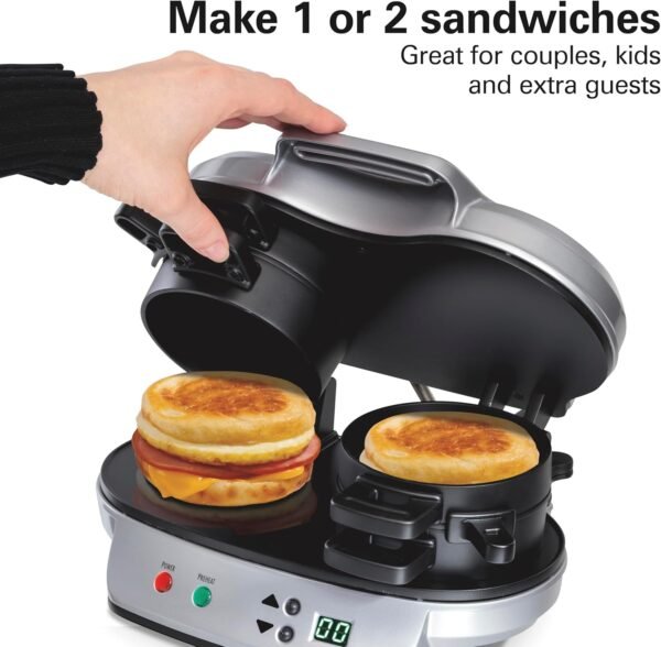 716qOsnqXOL._AC_SL1500_ Hamilton Beach Dual Breakfast Sandwich Maker review perfect for quick, customizable meals