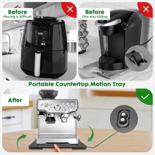 71GpyK76xL._AC_SL1500_ Review of Bamboo Coffee Maker Slider Tray for Organized Kitchen Countertops