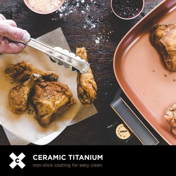 71HYJESHqiL._AC_SL1000_ Crux Electric Skillet Review Nonstick Scratch-Resistant Ceramic Pan for Perfect Cooking