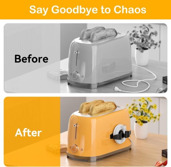 71INuxqPwLL._AC_SL1500_ Review of Daisyhome Cord Organizer for Kitchen Appliances Stick-On Adhesive Holder