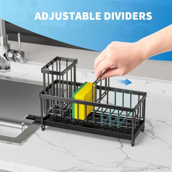 71KTUO2ar4L._AC_SL1500_ Cisily Kitchen Sink Caddy Organizer Review Compact Stainless Steel Sponge Holder Insights