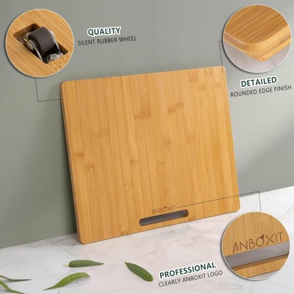 71NpaBBMc0L._AC_SL1500_ Review of ANBOXIT Bamboo Sliding Tray for Coffee Makers and Kitchen Appliances