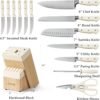 71RBbZsERLL._AC_SL1500_ CAROTE 14-Piece Knife Set Review High-Quality Forged Stainless Steel Block