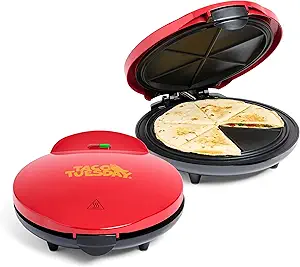 71SEkra0wyL.__AC_SX300_SY300_QL70_FMwebp_ Taco Tuesday Deluxe 10-inch Quesadilla Maker review for crispy, flavorful wedges at home