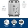 71XKdCo3CQL._AC_SL1500_ GE 2 Slice Stainless Steel Toaster Review Extra Wide Slots and 7 Shade Settings