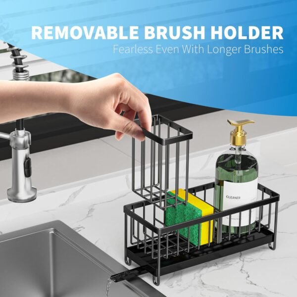71Z6zv5GayL._AC_SL1500_ Cisily Kitchen Sink Caddy Organizer Review Compact Stainless Steel Sponge Holder Insights
