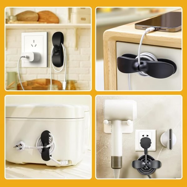 71b4EVtq5L._AC_SL1500_ Review of Akeva Cord Organizer for Kitchen Appliances 4 Pack Black