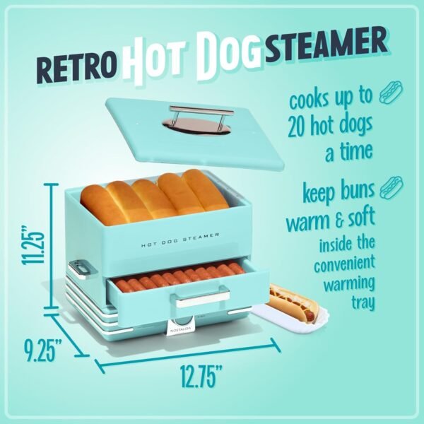 71hfTKxs9L._AC_SL1500_ Nostalgia Hot Dog Steamer Review Perfect for Parties with 20 Hot Dog Capacity