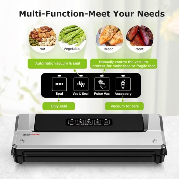 71iLHi2TZ2L._AC_SL1500_ Comprehensive review of Bonsenkitchen Vacuum Sealer VS2100-40P for efficient food preservation