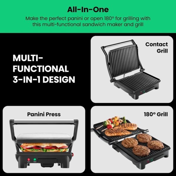 71oDCLEsttL._AC_SL1500_ Chefman Panini Press Grill review compact 4-slice sandwich maker with non-stick plates
