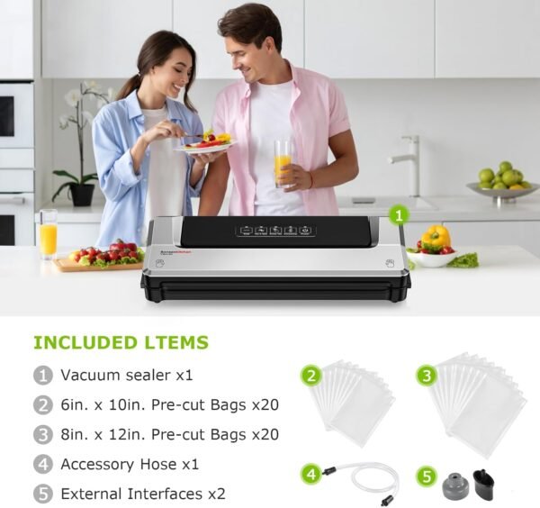 71p9B7wvckL._AC_SL1500_ Comprehensive review of Bonsenkitchen Vacuum Sealer VS2100-40P for efficient food preservation