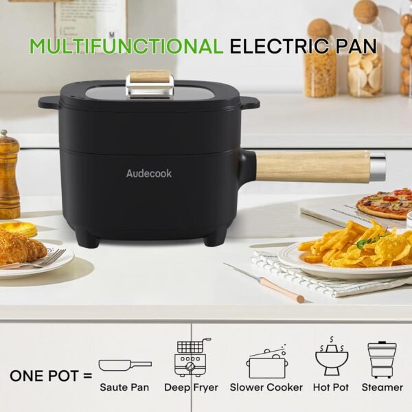 71pEaiEY8WL._AC_SL1500_ Audecook Hot Pot Electric 2L Review Portable Cooker for Ramen, Steak, and More