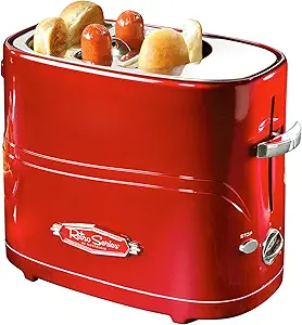 71pJg-m2RlL.__AC_SX300_SY300_QL70_FMwebp_ Nostalgia Hot Dog Toaster HDT600RETRORED review retro-style cooker for quick meals