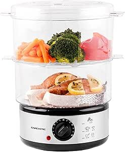 71sx1RkEB6L.__AC_SX300_SY300_QL70_ML2_ OVENTE Electric Food Steamer FS62S Review Compact 2-Tier Design for Healthy Cooking