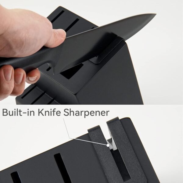 71txH0-RryL._AC_SL1500_ Comprehensive review of HUNTER.DUAL 15 Pcs kitchen knife set with block