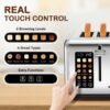71v2eHULUL._AC_SL1500_ Review of Mecity 4 Slice Toaster Touch Screen and Stainless Steel Features