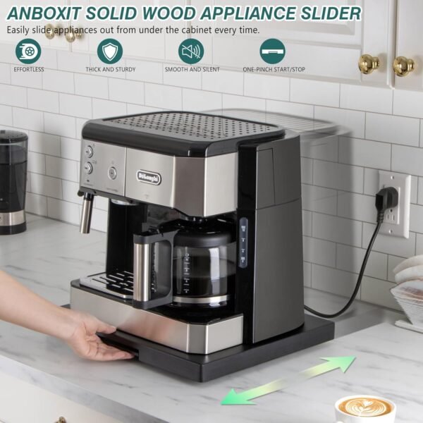 71vJwtqL7IL._AC_SL1500_ Review of ANBOXIT Wooden Sliding Tray Best for Coffee Maker Storage