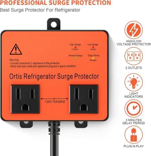 71zh1-6UvAL._AC_SL1500_ Refrigerator Surge Protector Ortis Review Safeguarding Appliances with Reliable Voltage Protection