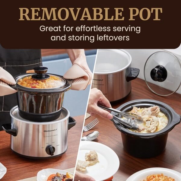 81-gic28kIL._AC_SL1500_ Elite Gourmet MST-250XS Electric Slow Cooker review 1.5 Quart Stainless Steel performance