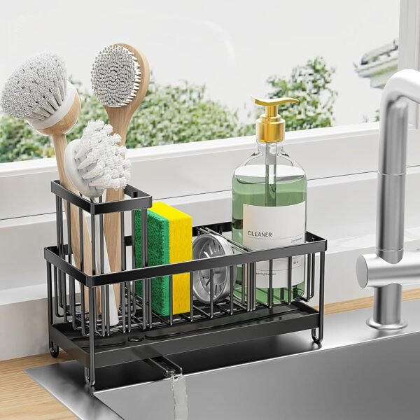 817NZ3rrbIL._AC_SL1500_ Cisily Kitchen Sink Caddy Organizer Review Compact Stainless Steel Sponge Holder Insights