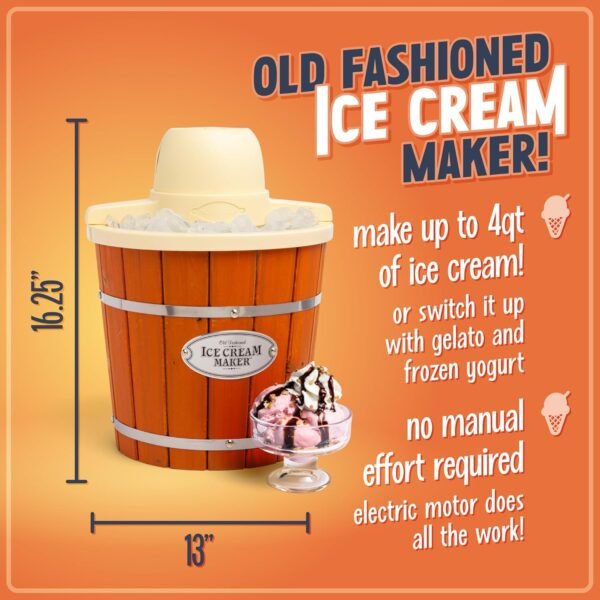 81JJptX8L6L._AC_SL1500_ Nostalgia Electric Ice Cream Maker review Fun and Convenient 4-Quart Frozen Dessert Machine