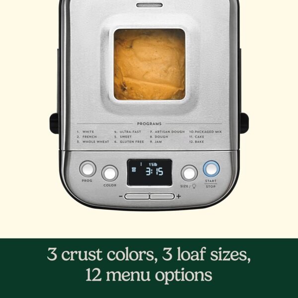 81OJh1yOofL._AC_SL1500_ Cuisinart Bread Maker Machine CBK-110NAS review compact design with customizable settings and features