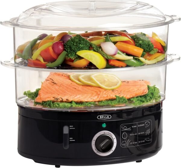 81Ol1FXNQL._AC_SL1500_ BELLA Food Steamer Review Two Tier Stainless Steel Design for Effortless Cooking