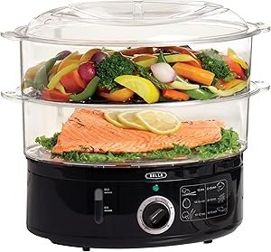 81Ol1FXNQL._AC_SX300_SY300_ BELLA Food Steamer Review Two Tier Stainless Steel Design for Effortless Cooking