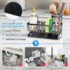 81UeiDw1KoL._AC_SL1500_ Cisily Kitchen Sink Caddy Review Compact Stainless Organizer with Soap Dispenser and Sponge Holder