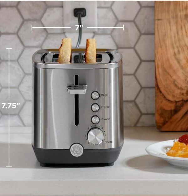 81VYVjKEQ2L._AC_SL1500_ GE 2 Slice Stainless Steel Toaster Review Extra Wide Slots and 7 Shade Settings