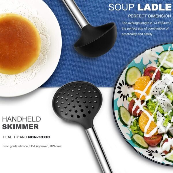 81j5BRC579L._AC_SL1500_ Best Silicone Cooking Utensils Review BESTZMWK EP216 Durable Kitchen Utensil Set for Nonstick Cookware