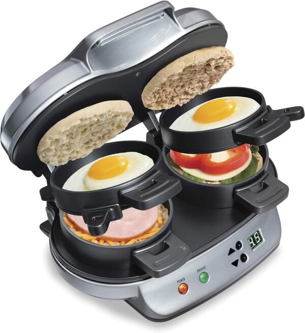 81ky0potEEL._AC_SL1500_ Hamilton Beach Dual Breakfast Sandwich Maker review perfect for quick, customizable meals