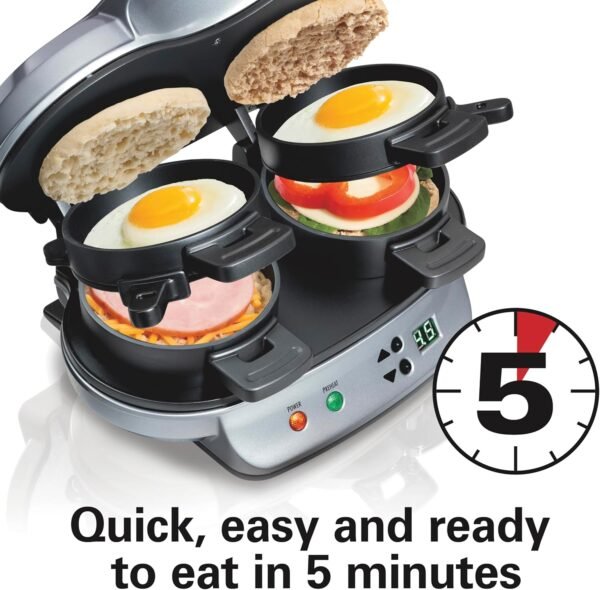 81letmkza3L._AC_SL1500_ Hamilton Beach Dual Breakfast Sandwich Maker review perfect for quick, customizable meals
