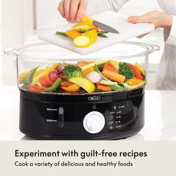 81o7fxs9NdL._AC_SL1500_ BELLA Food Steamer Review Two Tier Stainless Steel Design for Effortless Cooking
