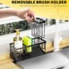 81oMHoVlL1L._AC_SL1500_ Cisily Kitchen Sink Caddy Review Compact Stainless Organizer with Soap Dispenser and Sponge Holder