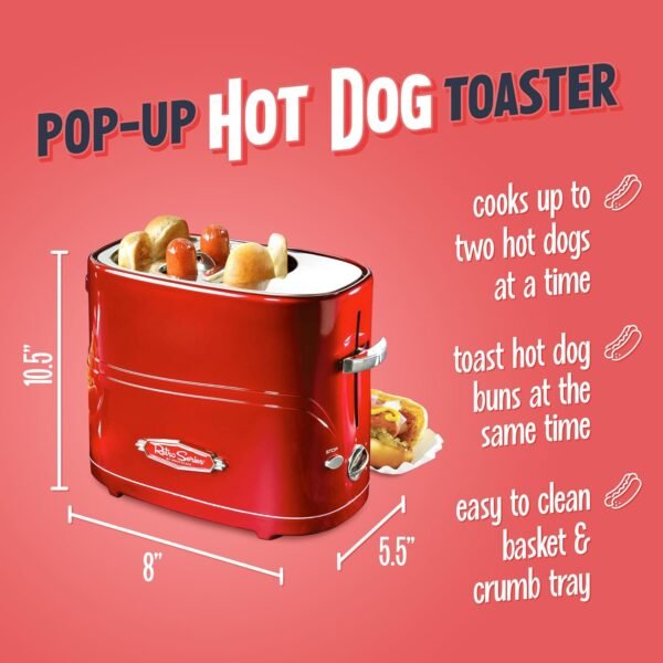 81qVUns2f9L._AC_SL1500_ Nostalgia Hot Dog Toaster HDT600RETRORED review retro-style cooker for quick meals
