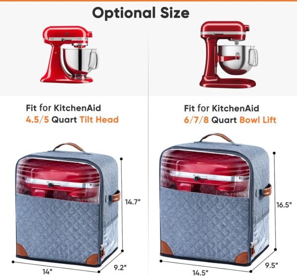 81sRdALvnSL._AC_SL1500_ Best Mixer Cover Review BAGSPRITE Fits KitchenAid 4.5/5 Quart Attachments