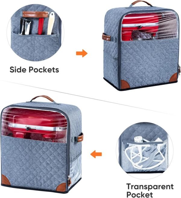 81w2d9kXxPL._AC_SL1500_ Best Mixer Cover Review BAGSPRITE Fits KitchenAid 4.5/5 Quart Attachments