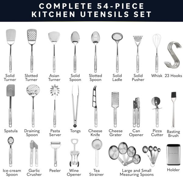 81wMSLXLK3L._AC_SL1500_ Comprehensive review of Home Hero stainless steel kitchen utensil set 54 pcs