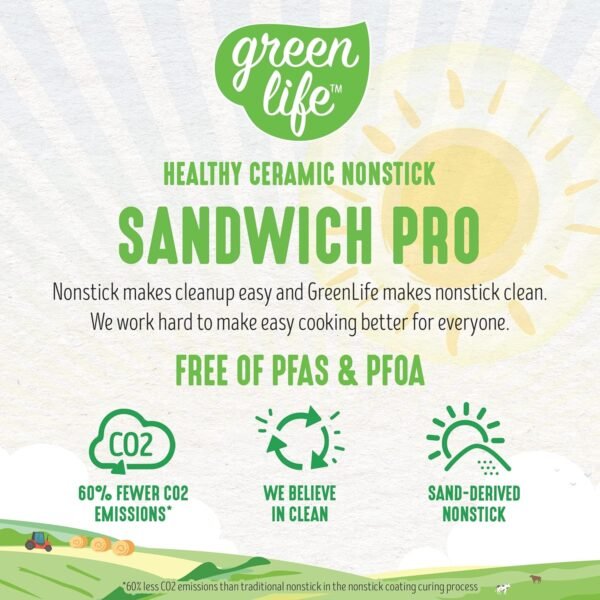 91EHDxkP6zL._AC_SL1500_ GreenLife Sandwich Maker Review Healthy Ceramic Nonstick Panini Press with Quick Heating Design