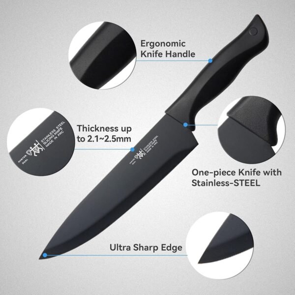 91JIvyBryL._AC_SL1500_ Comprehensive review of HUNTER.DUAL 15 Pcs kitchen knife set with block