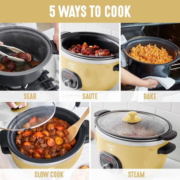 91qOjgykuRL._AC_SL1500_ GreenLife 6QT Slow Cooker review Non-Toxic Ceramic Nonstick Bowl with Programmable Timer