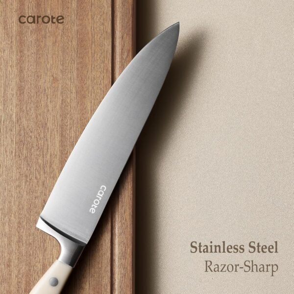 A1h0nMO1CL._AC_SL1500_ CAROTE 14-Piece Knife Set Review High-Quality Forged Stainless Steel Block