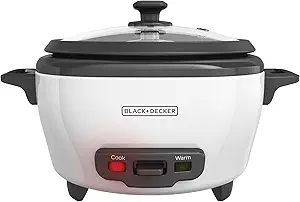 513d3QG-KeS.__AC_SX300_SY300_QL70_FMwebp_ BLACK+DECKER 6-Cup Rice Cooker, RC506, 3-cup Uncooked Rice, Steaming Basket, Removable Non-Stick Bowl, One Touch